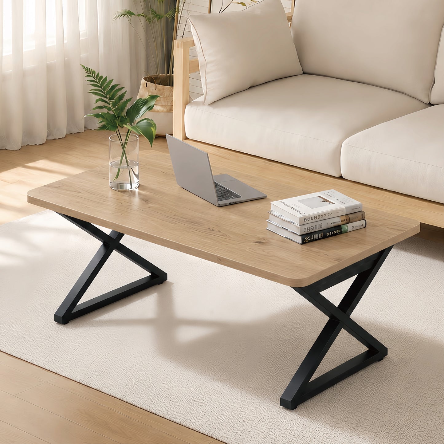 SakuraPaw ローテーブル 折りたたみ 90×50cm センターテーブル 組立不要 完成品 高さ39cm パソコンデスク 在宅勤務 リビングテーブル 折れ脚テーブル コンパクト ソファ用 おしゃれ 丸角 安全設計 お手入れが簡単