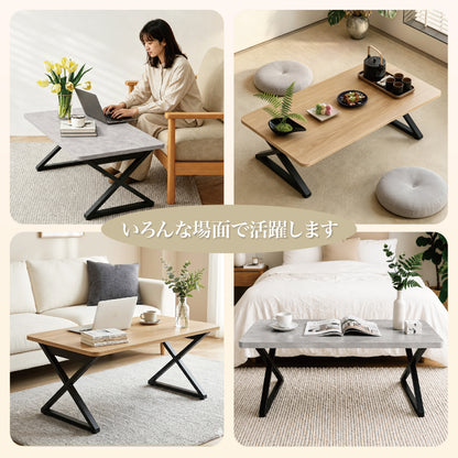 SakuraPaw ローテーブル 折りたたみ 90×50cm センターテーブル 組立不要 完成品 高さ39cm パソコンデスク 在宅勤務 リビングテーブル 折れ脚テーブル コンパクト ソファ用 おしゃれ 丸角 安全設計 お手入れが簡単